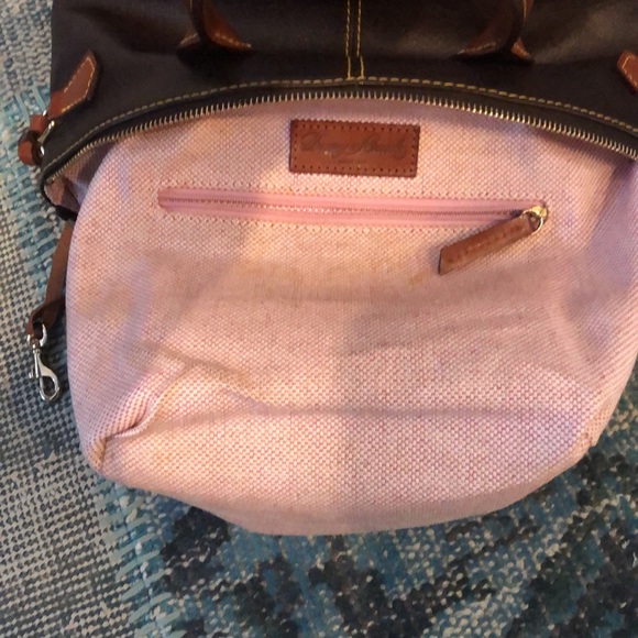 DOONEY & BOURKE rare tortoiseshell logo handbag brown leather - Picture 4 of 12